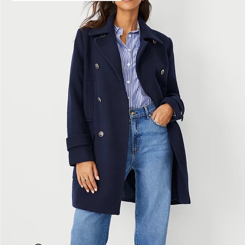 Ann Taylor Navy Pea Coat